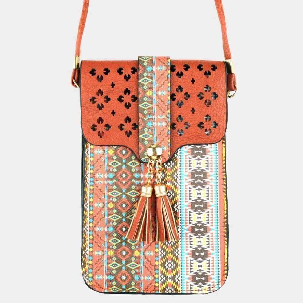 Touch Screen Crossbody Cell Phone Bag Brown NWT